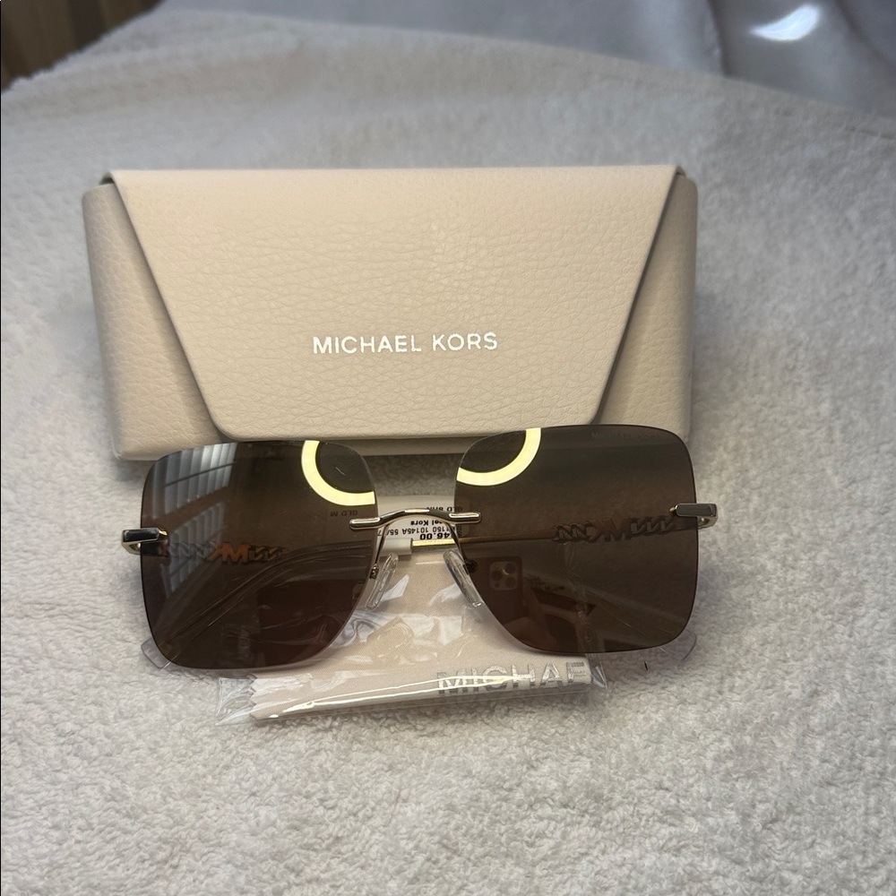 Michael Kors MK 1150 10145A 55[]17 145 3N Gold Sunglasses